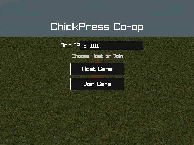 ChickPress Co-Op Join Screen.